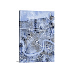 New Orleans Louisiana Street Map // Blue (18"W x 24"H x 1.5"D)