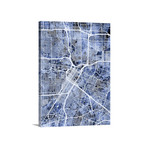 Houston Texas Street Map // Blue (18"W x 24"H x 1.5"D)