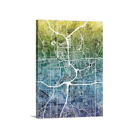 Atlanta Georgia Map // Gradient (18"W x 24"H x 1.5"D)