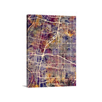 Albuquerque New Mexico Street Map // Multi-Color (18"W x 24"H x 1.5"D)