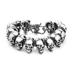 Skull Link Bracelet // Polished Stainless Steel