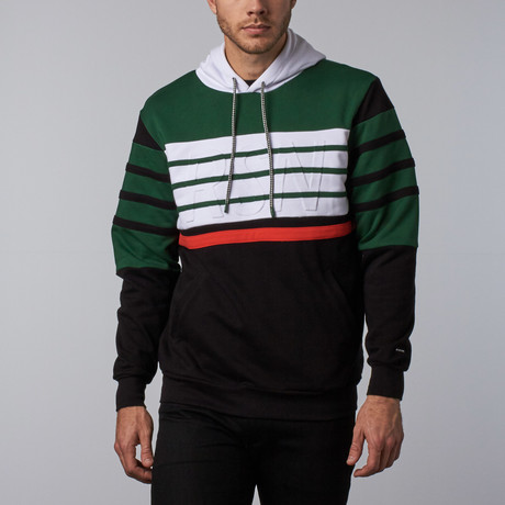 Boost Hoodie // Green + Black (S)