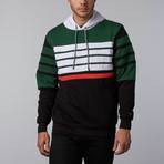 Boost Hoodie // Green + Black (XL)