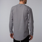 Huckster Long-Sleeve // Black + White (M)