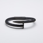 Stainless Steel Nail Bracelet // Black Stingray + Black (Medium)