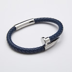 Stainless Steel Nail Bracelet // Blue + White (Medium)