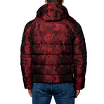 Alaska Hooded Down Puffer Coat // Red Camo (S)