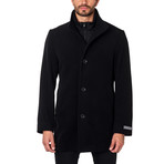 Milan Cashmere Blend Overcoat // Black (XL)