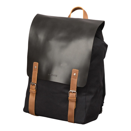 Devon Backpack (Black + Brown)