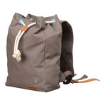 Devon Canvas Backpack (Grey + Brown)