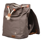 Devon Canvas Backpack (Grey + Brown)