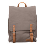 Devon Canvas Backpack (Grey + Brown)