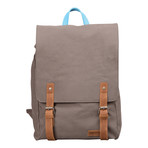 Devon Canvas Backpack (Grey + Brown)