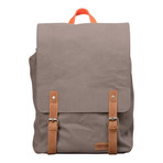 Devon Canvas Backpack (Grey + Brown)