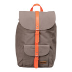 Lincoln Canvas Backpack (Grey + Brown)