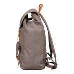 Lincoln Canvas Backpack (Grey + Brown)