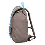 Lincoln Canvas Backpack (Grey + Brown)