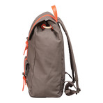 Lincoln Canvas Backpack (Grey + Brown)