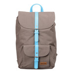 Lincoln Canvas Backpack (Grey + Brown)