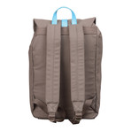 Lincoln Canvas Backpack (Grey + Brown)