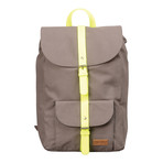 Lincoln Canvas Backpack (Grey + Brown)