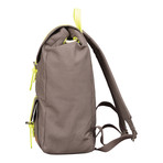 Lincoln Canvas Backpack (Grey + Brown)