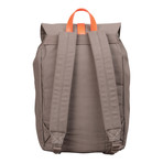 Lincoln Canvas Backpack (Grey + Brown)