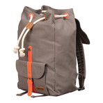 Lincoln Canvas Backpack (Grey + Brown)