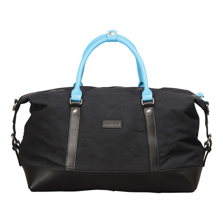 Somerset Canvas Holdall (Black + Blue)