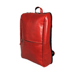 Leather Avenue Backpack (Red)