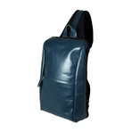 Leather Avenue Sling Pack (Blue)