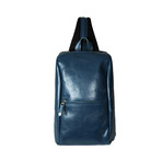 Leather Avenue Sling Pack (Blue)