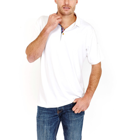 St Lynn // Whitten Polo Shirt // White (S)