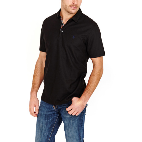 St Lynn // Loyd Polo Shirt // Black (XS)