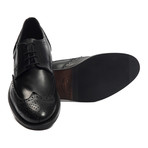 Cavedine Wingtip Brogue // Nero (Euro: 45)