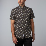 Kennington // Trojan Woven Button-Up // Charcoal (S)