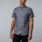 Kennington // Anchor Woven Button-Up // Navy (S)