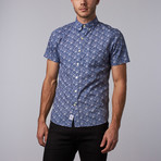 Kennington // Drip Woven Button-Up // Indigo (L)