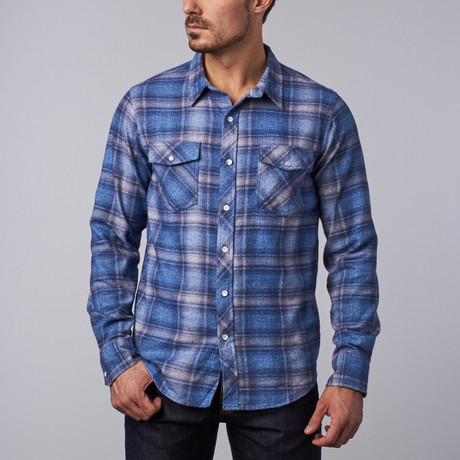 Distortion // Masen Flannel Shirt // Navy (XS)