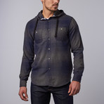 Distortion // Dario Flannel Shirt // Navy (M)