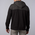 Distortion // Landyn Henley Hoodie // Black (L)