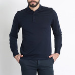 Ermenegildo Zegna // Long Sleeve Polo // Blue (S)