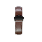Super Soft Leather Apple Watch Strap // Brown (38mm-40mm // Stainless Steel Clasp)