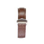 Crocodile Embossed Apple Watch Strap // Brown (38mm // Stainless Steel Clasp)
