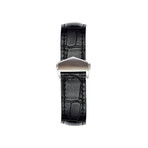 Alligator Embossed Apple Watch Strap // Black (38mm-40mm // Stainless Steel Clasp)
