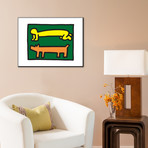 Untitled Pop Art (Man + Dog) (Wood Mounted Print)