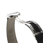 Alligator Embossed Apple Watch Strap // Black (38mm-40mm // Space Black Stainless Steel Clasp)