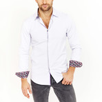 Kellman Pin Stripe Button-Up Shirt // White (M)