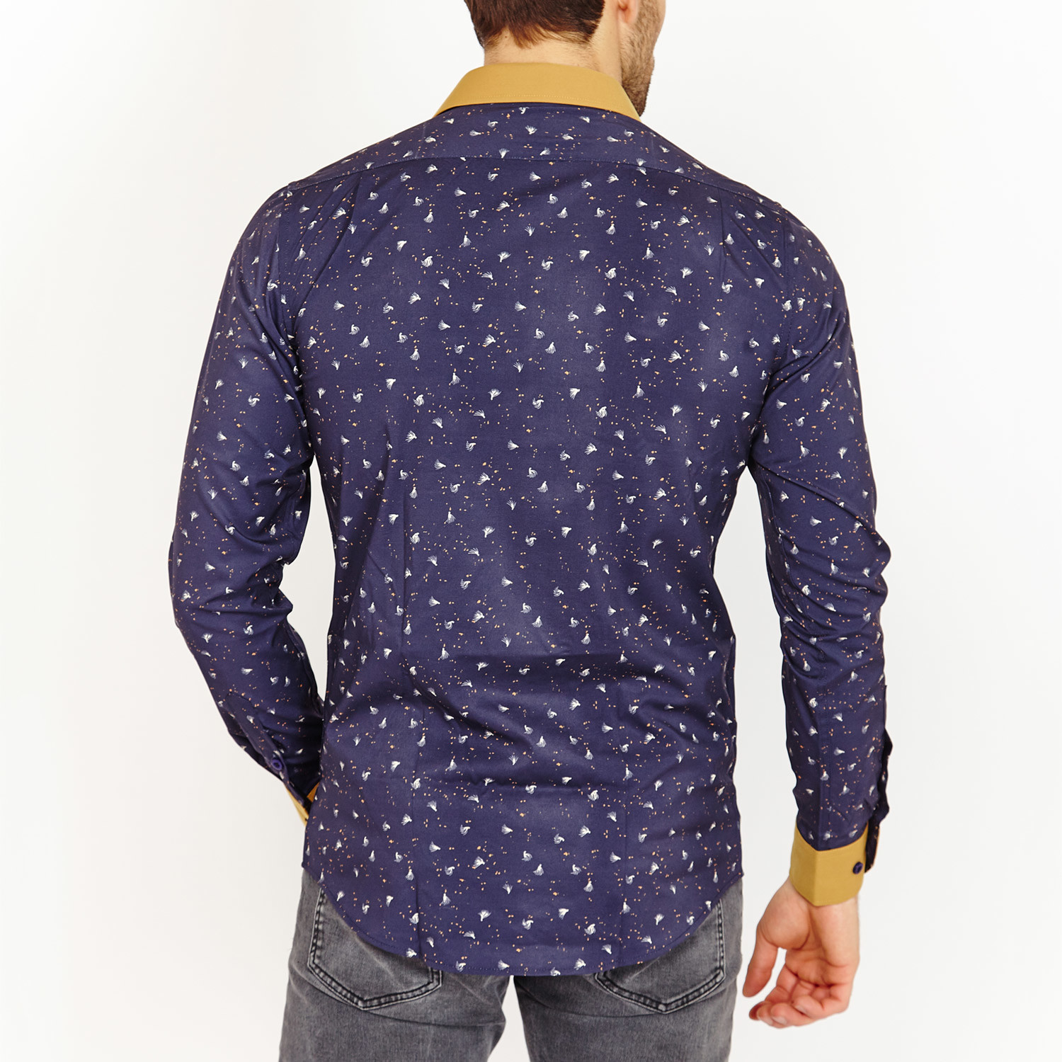 Farrel Button-Up Shirt // Dark Blue (S) - Blanc - Touch of Modern