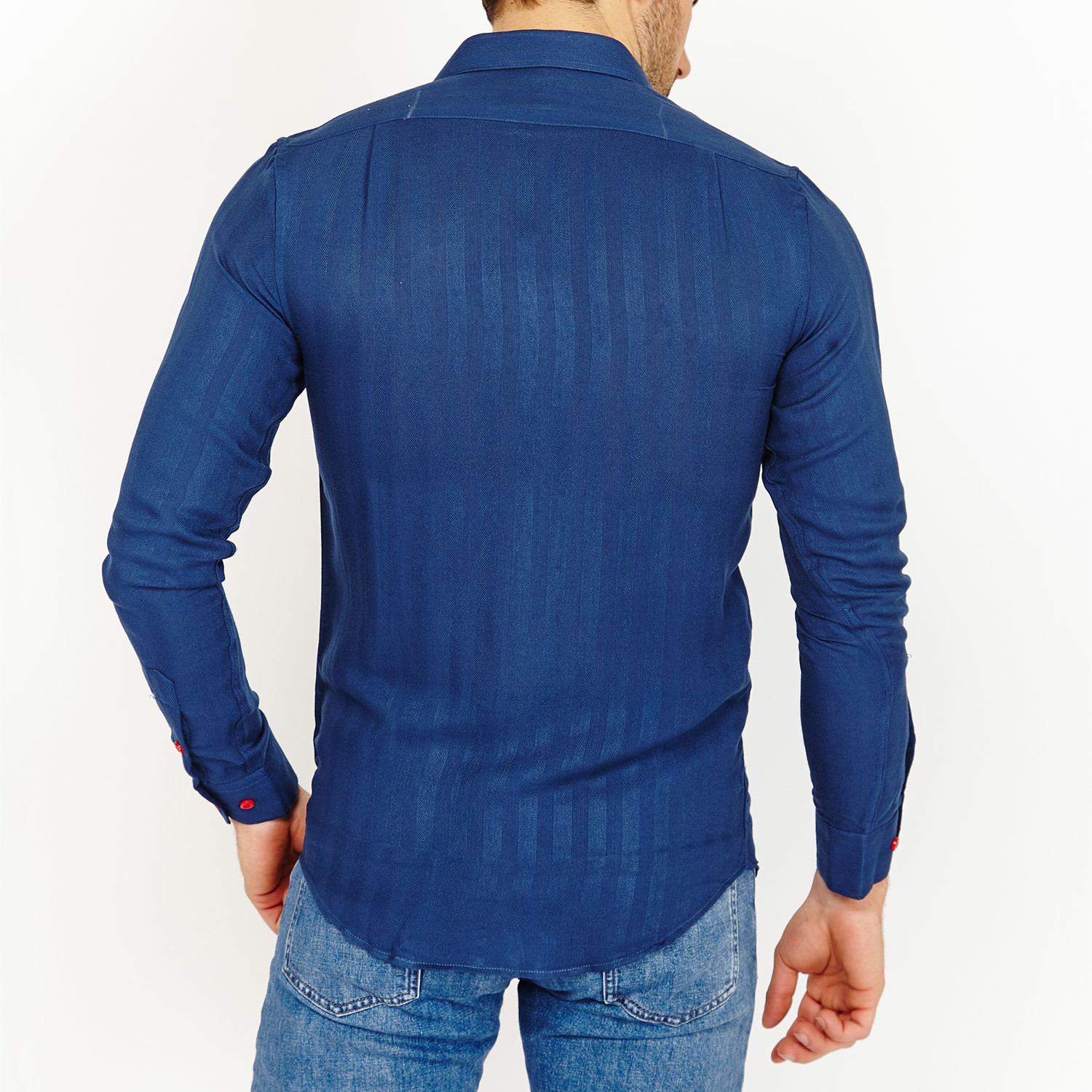Baxter Stripe Button-Up Shirt // Royal Blue (S) - Blanc - Touch of Modern